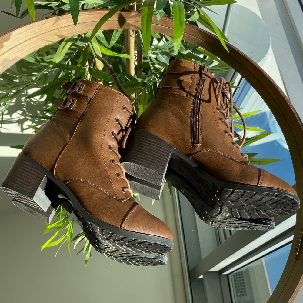 Never Worn Combat Style Boots.